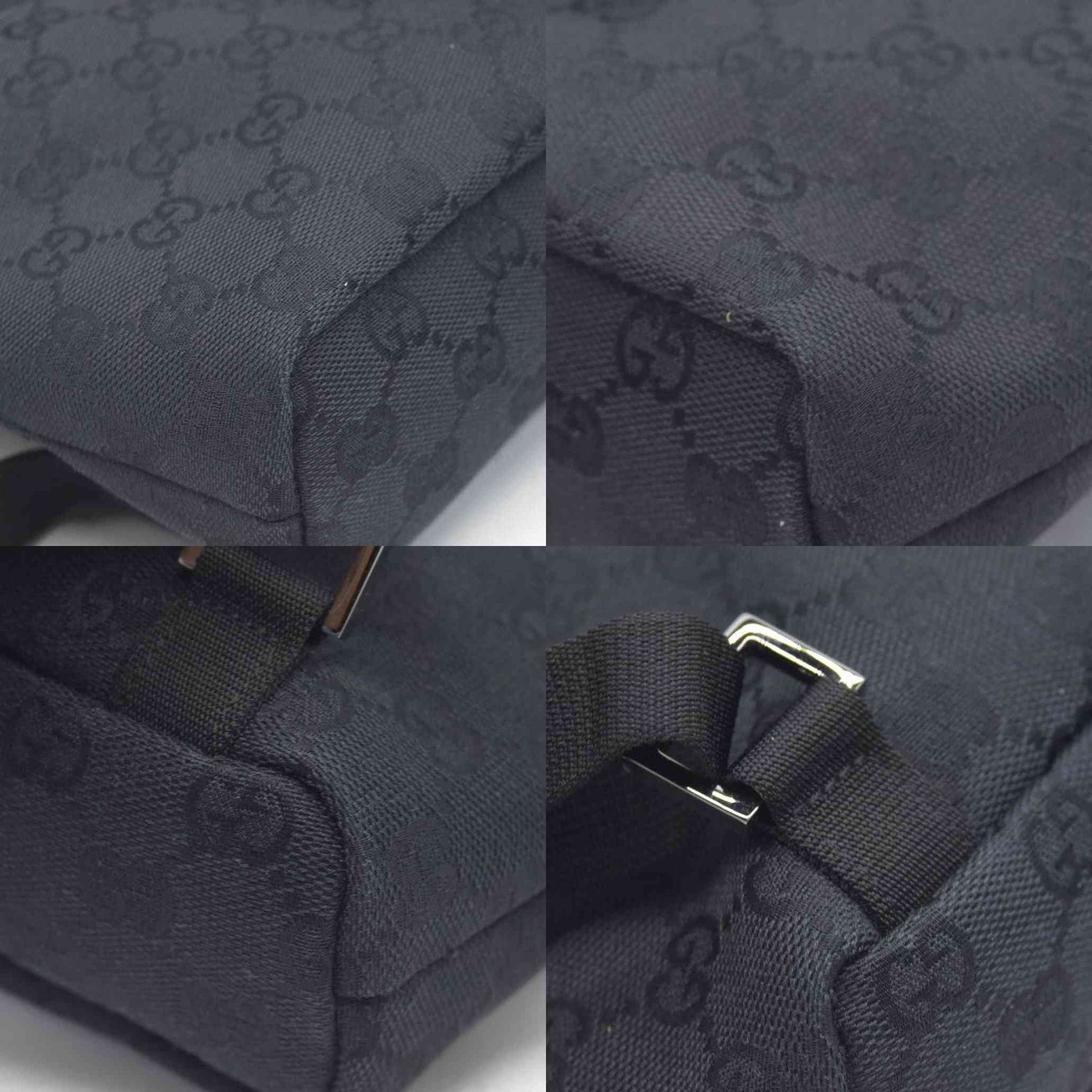 $1500 GUCCI GG Backpack  Black Jacquard Leather