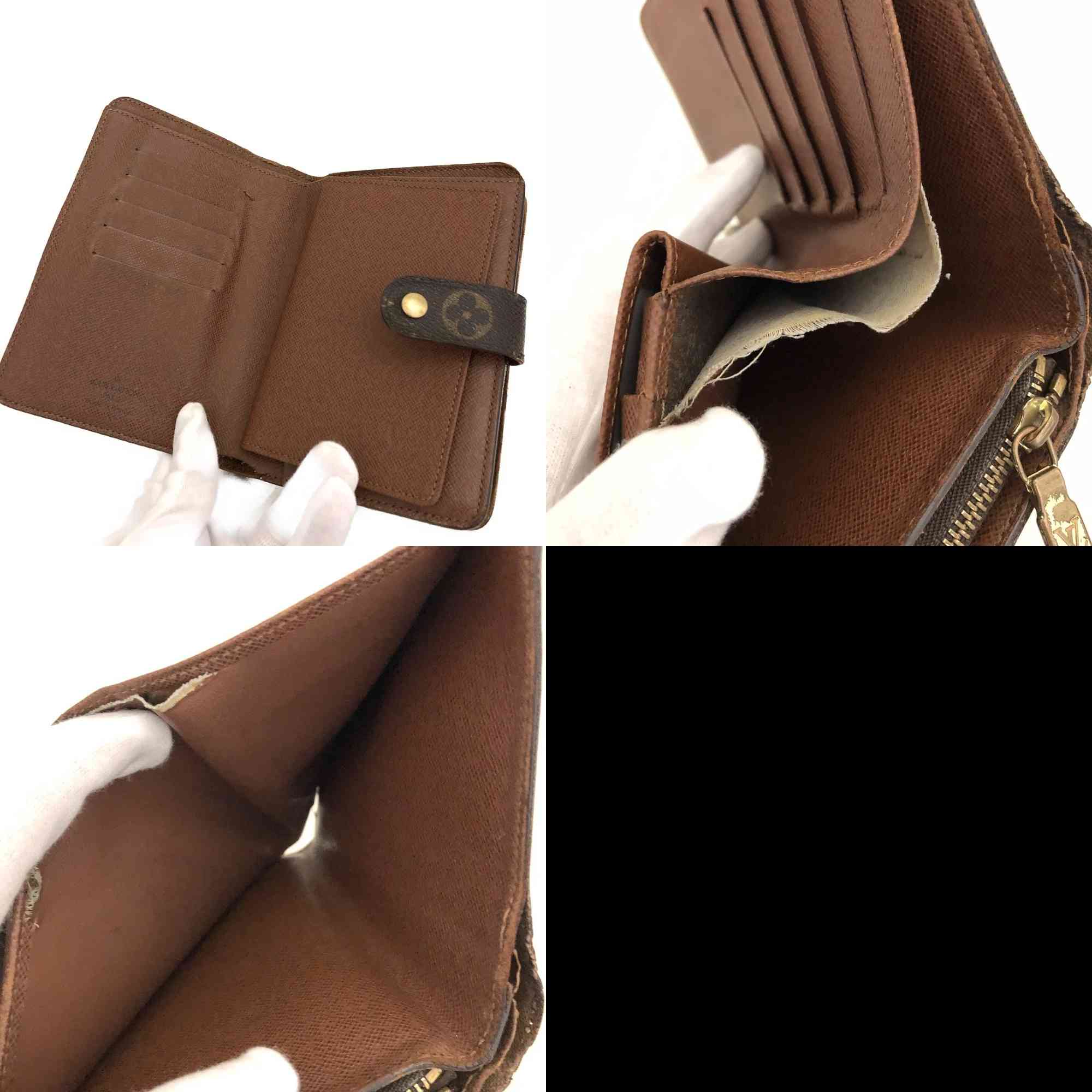 Louis Vuitton Monogram Porte Papier Zippe Bifold Wallet Brown SP0083