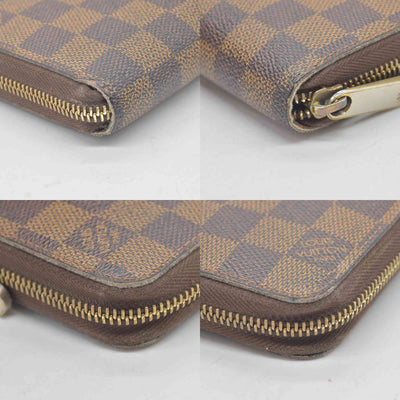 $915 2008 Louis Vuitton Damier Ebene Zippy Wallet  VI2078