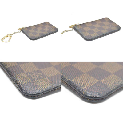 Louis Vuitton Damier Pochette Cles Wallet Coin Purse Brown CA0037