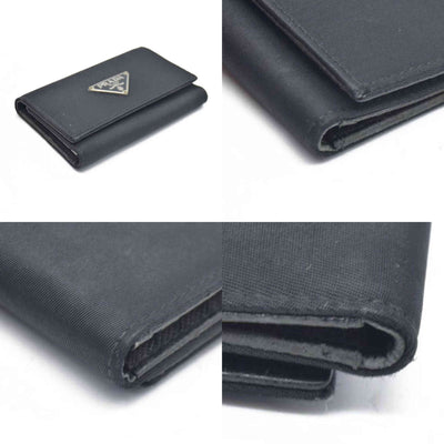 Prada Black Saffiano Leather Key Case Holder