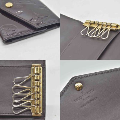 $465 2015 Louis Vuitton Vernis Multicles 6 Key Holder Amarante TS0175