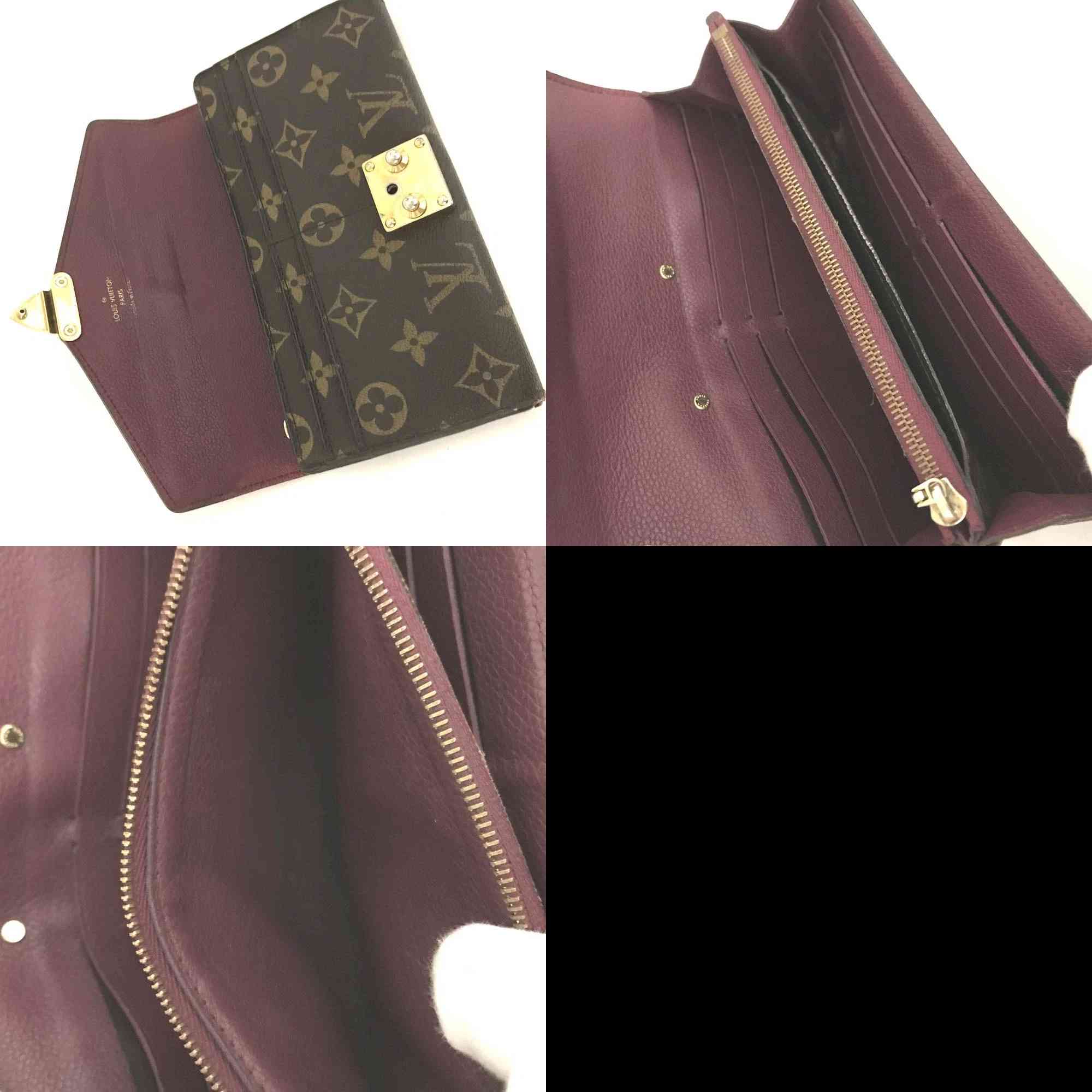 $1140 2015 Louis Vuitton Monogram Pallas Wallet Aurore SN1125