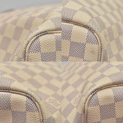 $2170 Louis Vuitton Damier Azur Neo Neverfull MM Rose Ballerine RFID
