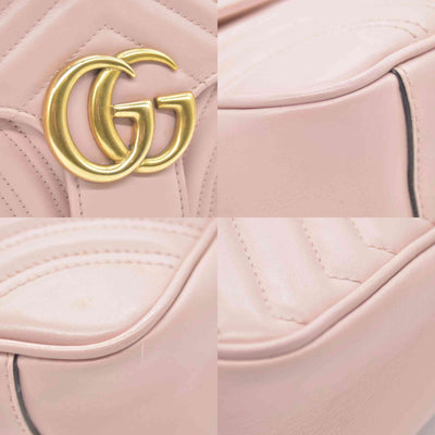 $2850 Gucci Calfskin Matelasse Small GG Marmont Shoulder Bag  CONSIGNMENT