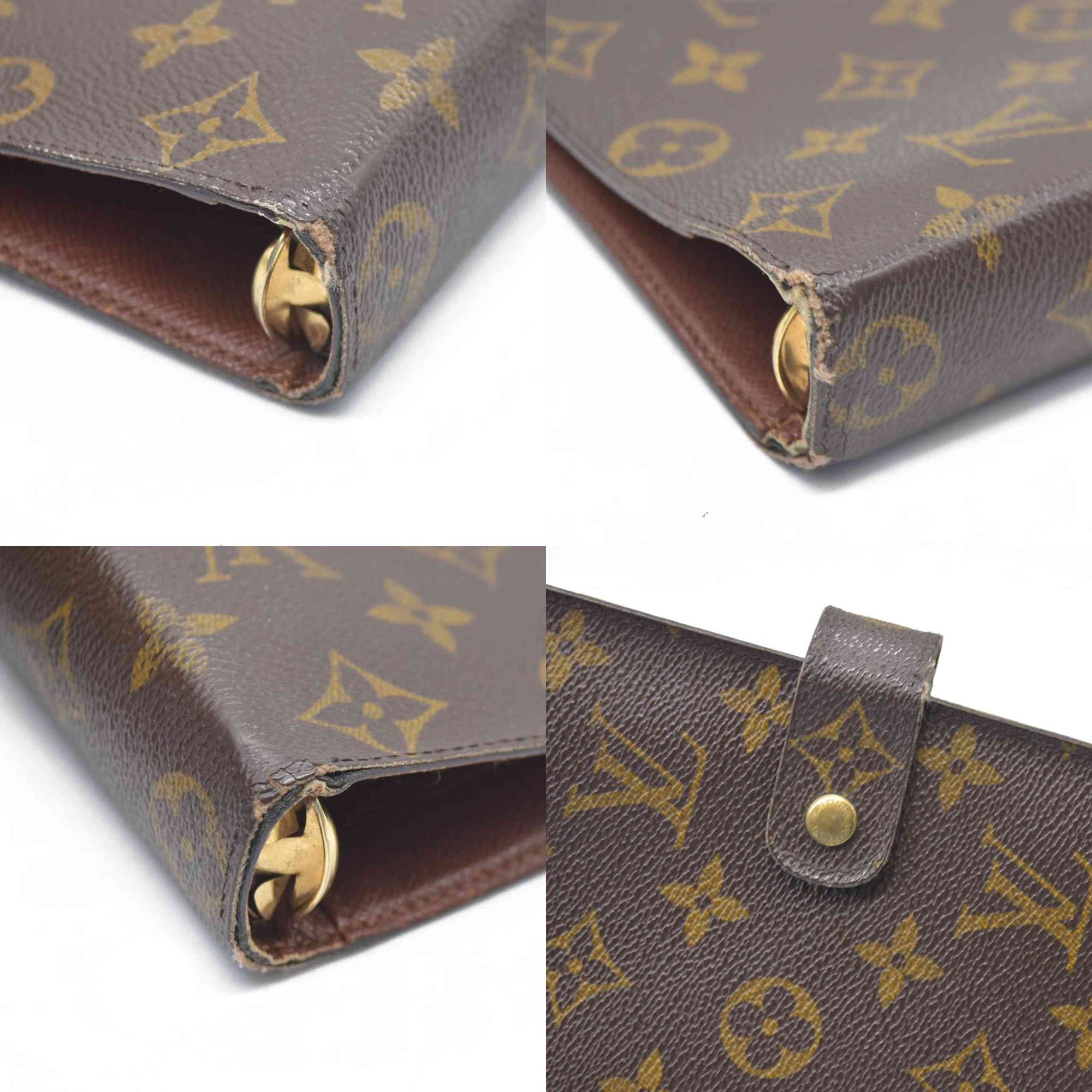 $755 Louis Vuitton  Monogram Medium Ring Agenda Cover