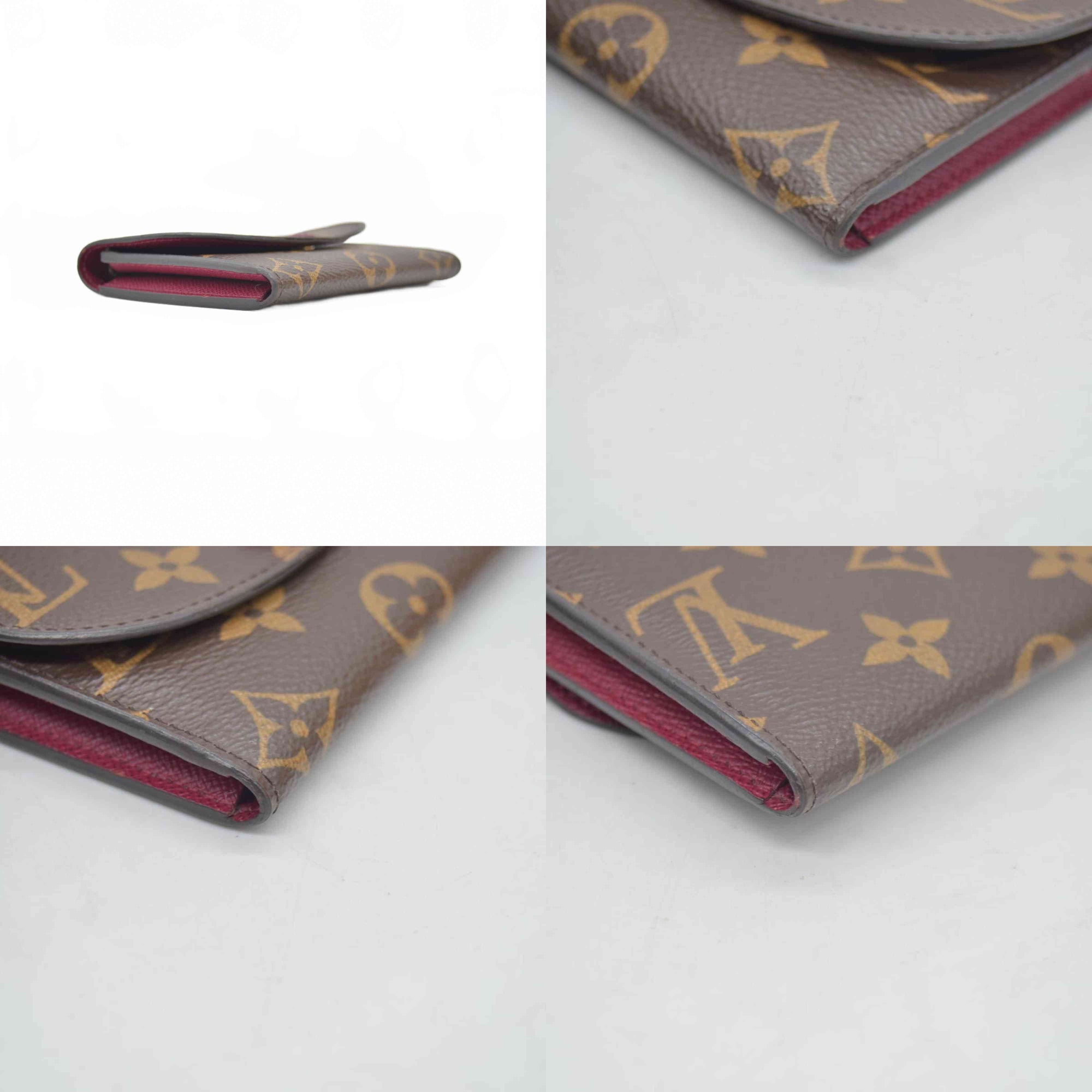$450 2017 Louis Vuitton Monogram Porte Monnaie Rosalie Coin Purse Wallet Brown UB2137