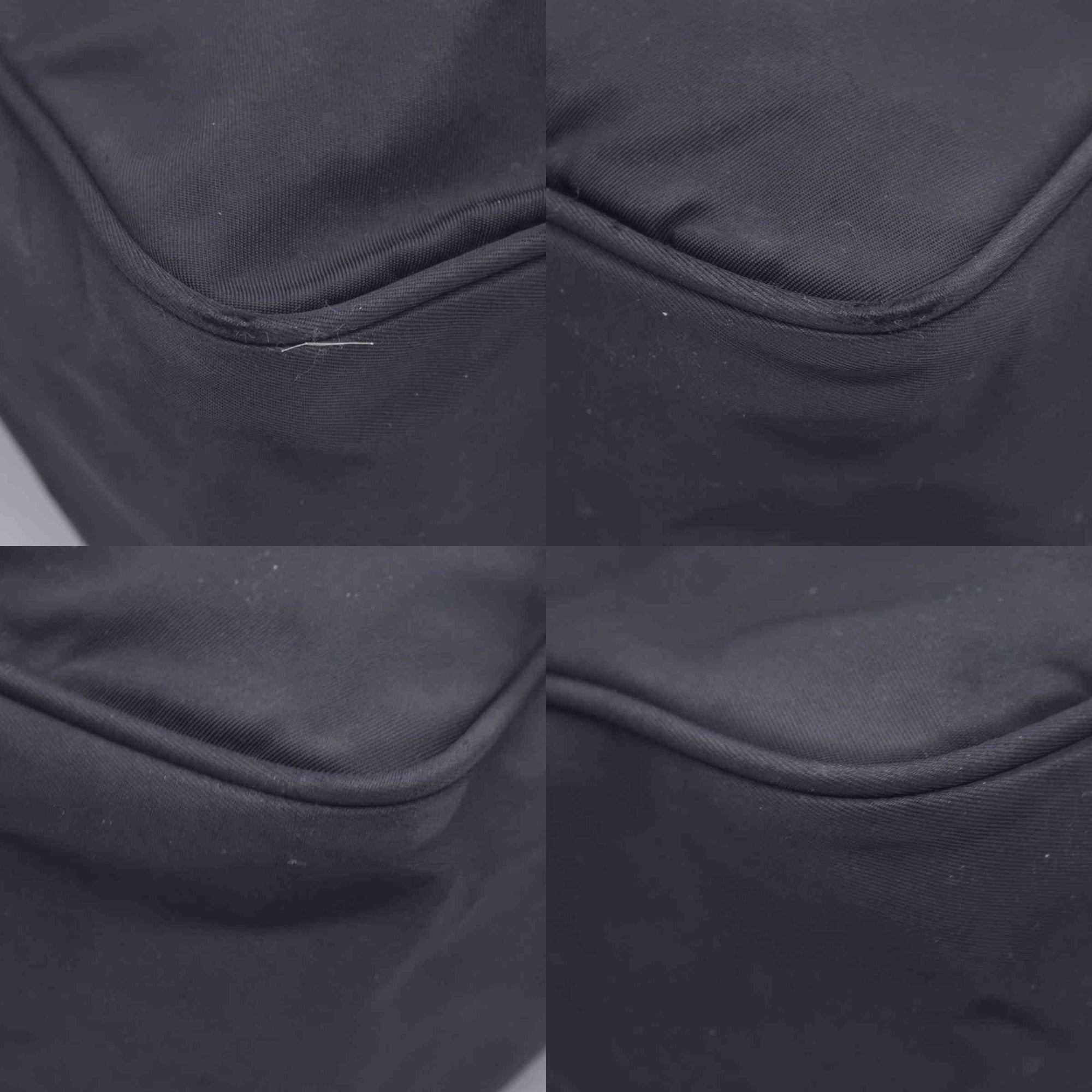 $2050 Prada Black Re-Nylon and Saffiano Shoulder Bag