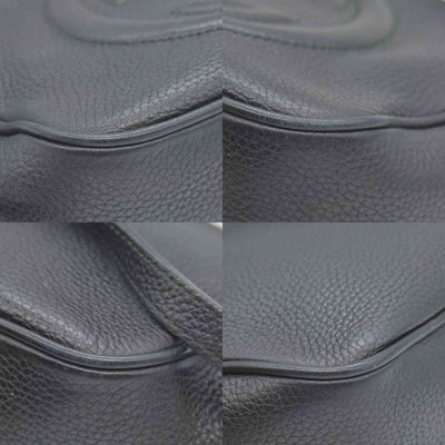 $1490 Gucci Pebbled Calfskin Small Soho Disco Bag Black