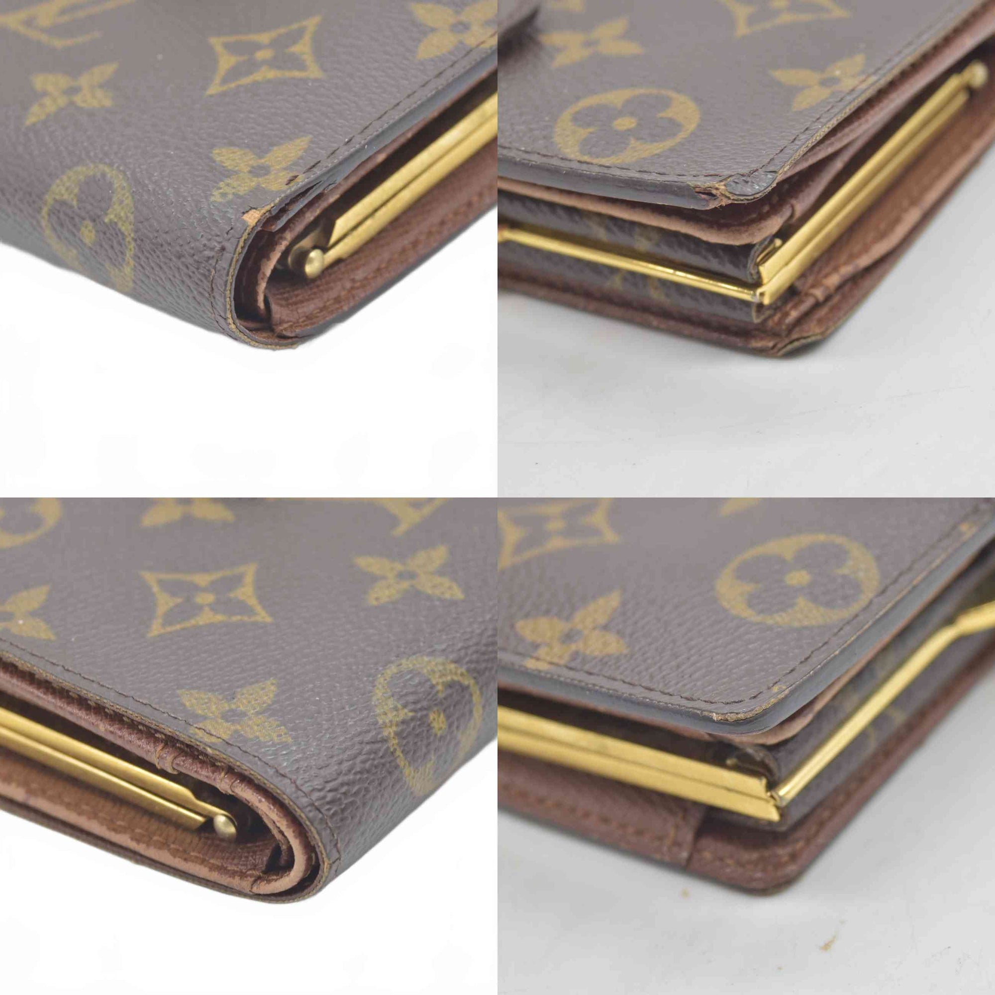 $750 1998 Louis Vuitton Monogram French Purse Wallet CA0958