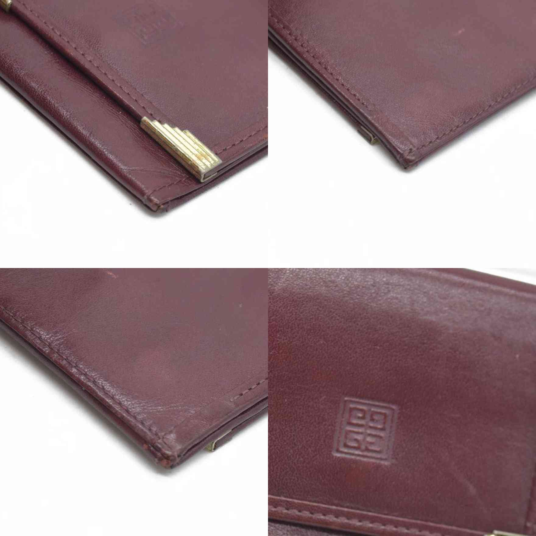 AUCTION $390 Givenchy Leather Coin Purse Wallet Bordeaux