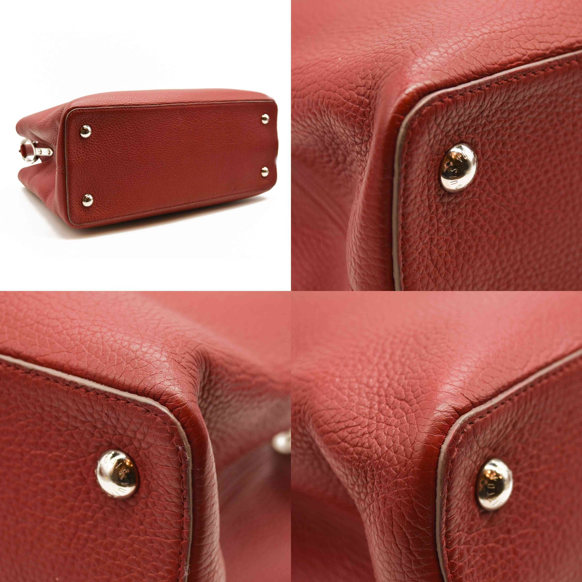 Louis Vuitton  Taurillon Capucines MM Rubis TR5113
