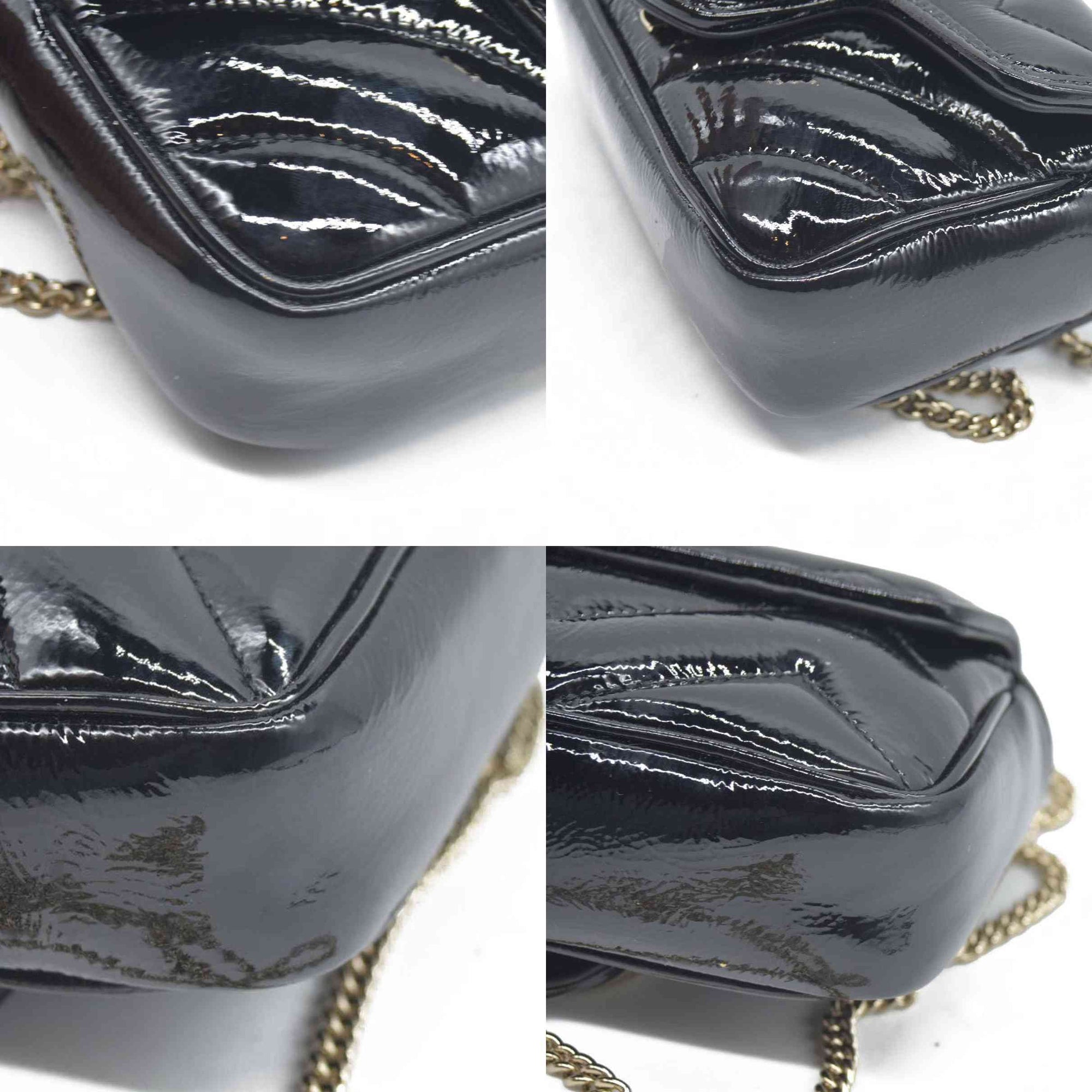 $1850 Gucci Mini Marmont quilted leather cross-body bag