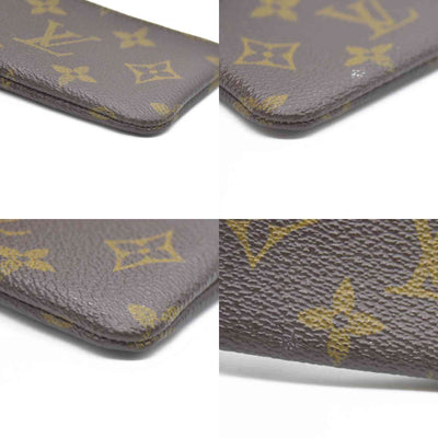 Louis Vuitton Monogram Pochette Cles Wallet Coin Purse Brown 874ET