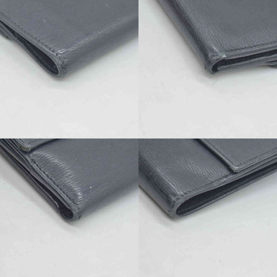 $490 GUCCI Logo Canvas Leather Bifold Wallet Black CONSIGNMENT