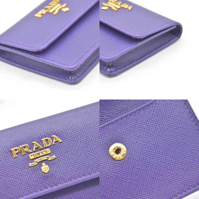 $850 Prada Leather Bag Pouch Purple CONSIGNMENT
