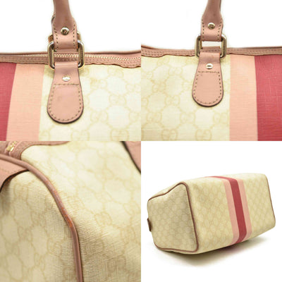 Gucci  GG Plus Monogram Web Stripe Medium Joy Boston Pink