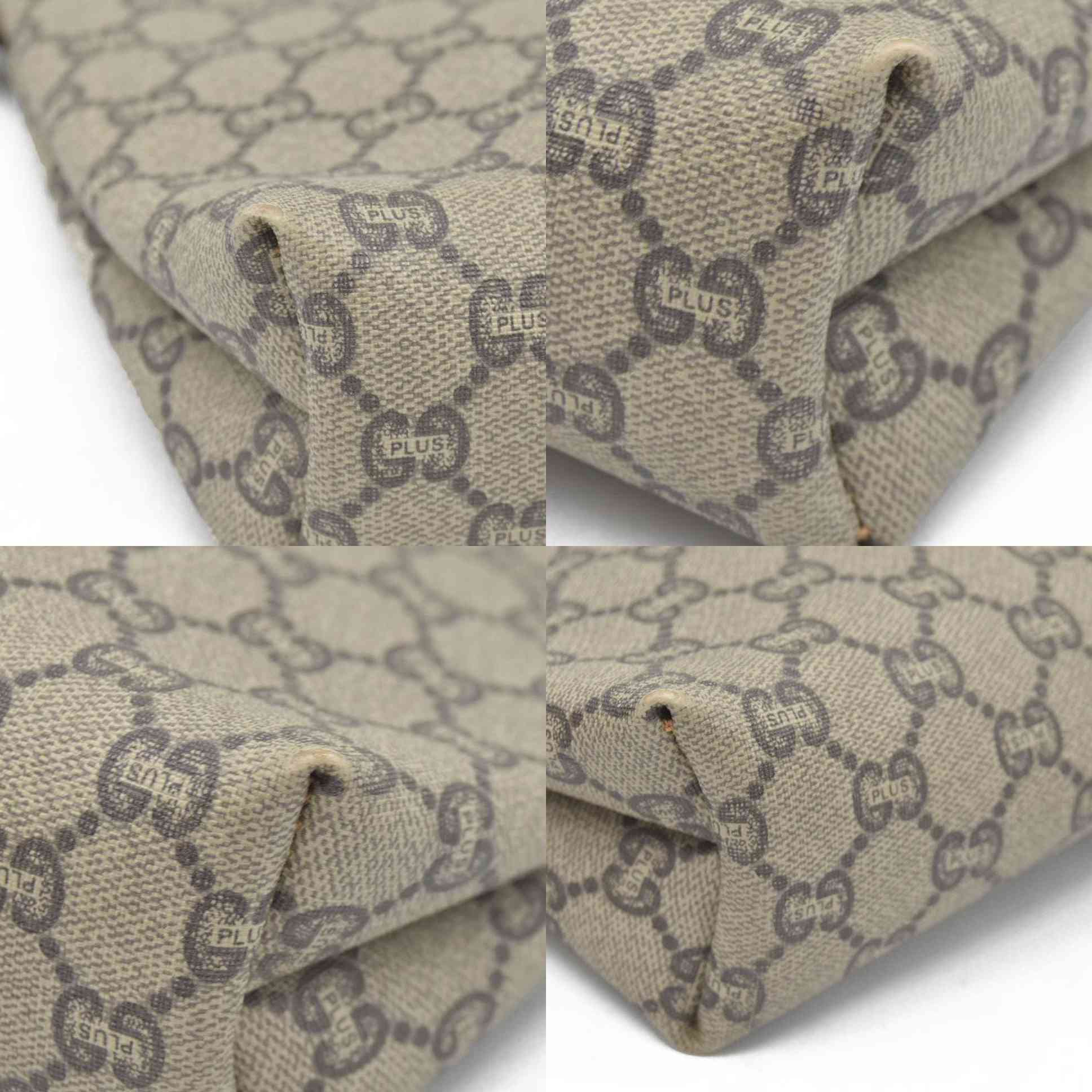 Gucci GG  Gucci Plus PVC Leather Pouch Clutch Bag