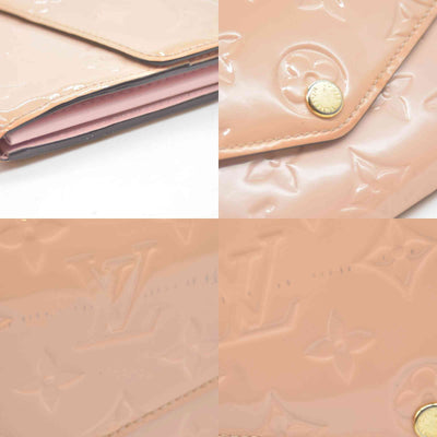 $840 Louis Vuitton Vernis Sarah Wallet Rose Poudre CONSIGNMENT TS0127