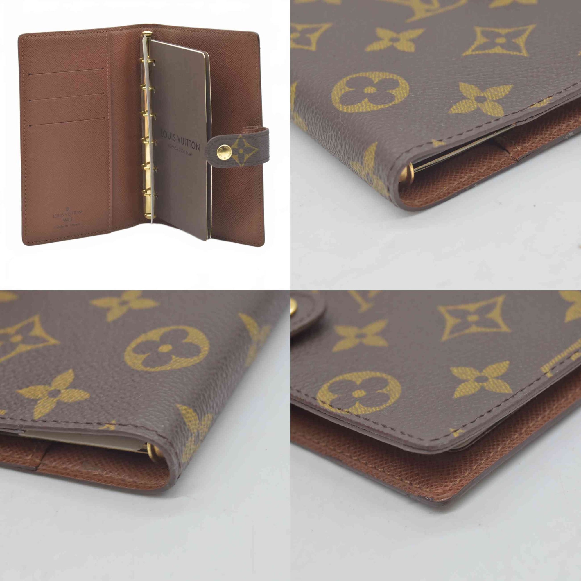 $505 1999 Louis Vuitton Monogram Agenda PM Notebook Cover Brown SP1929