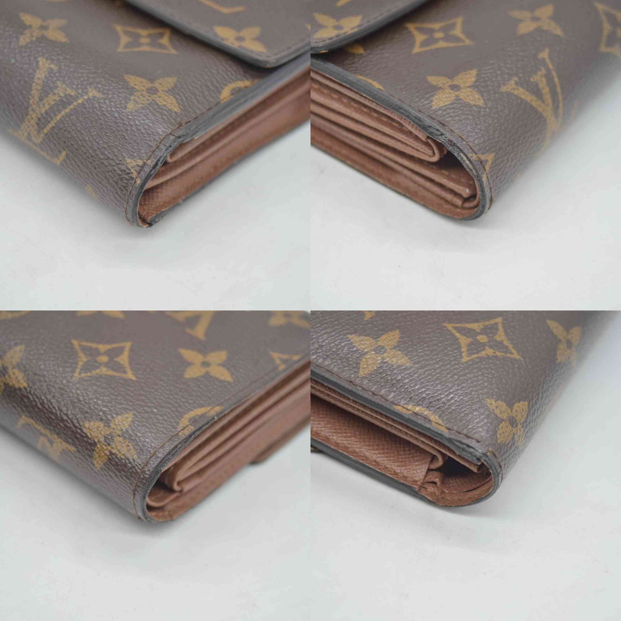 $550 2008 Louis Vuitton Monogram Porte Tresor Etui Papiers Wallet CA4098