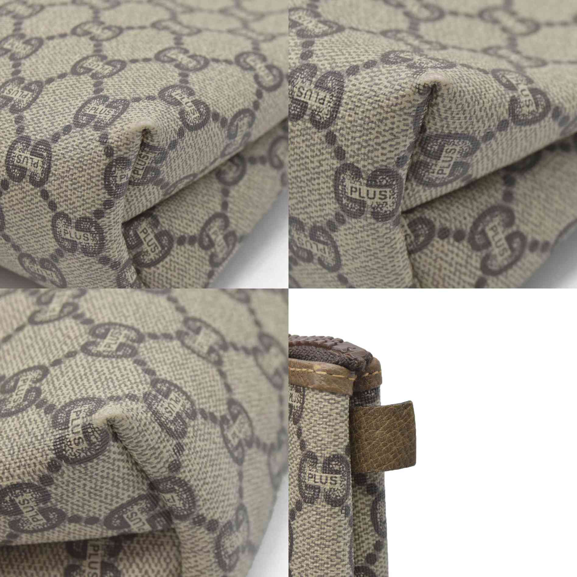 Gucci GG  Gucci Plus PVC Leather Pouch Clutch Bag