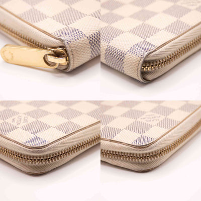 $1090 2012 Louis Vuitton Damier Azur Zippy Zip Around Organizer Long Wallet SD1112