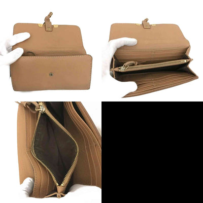 $650 CHLOE Grained Calfskin Marcie Long Wallet Orange