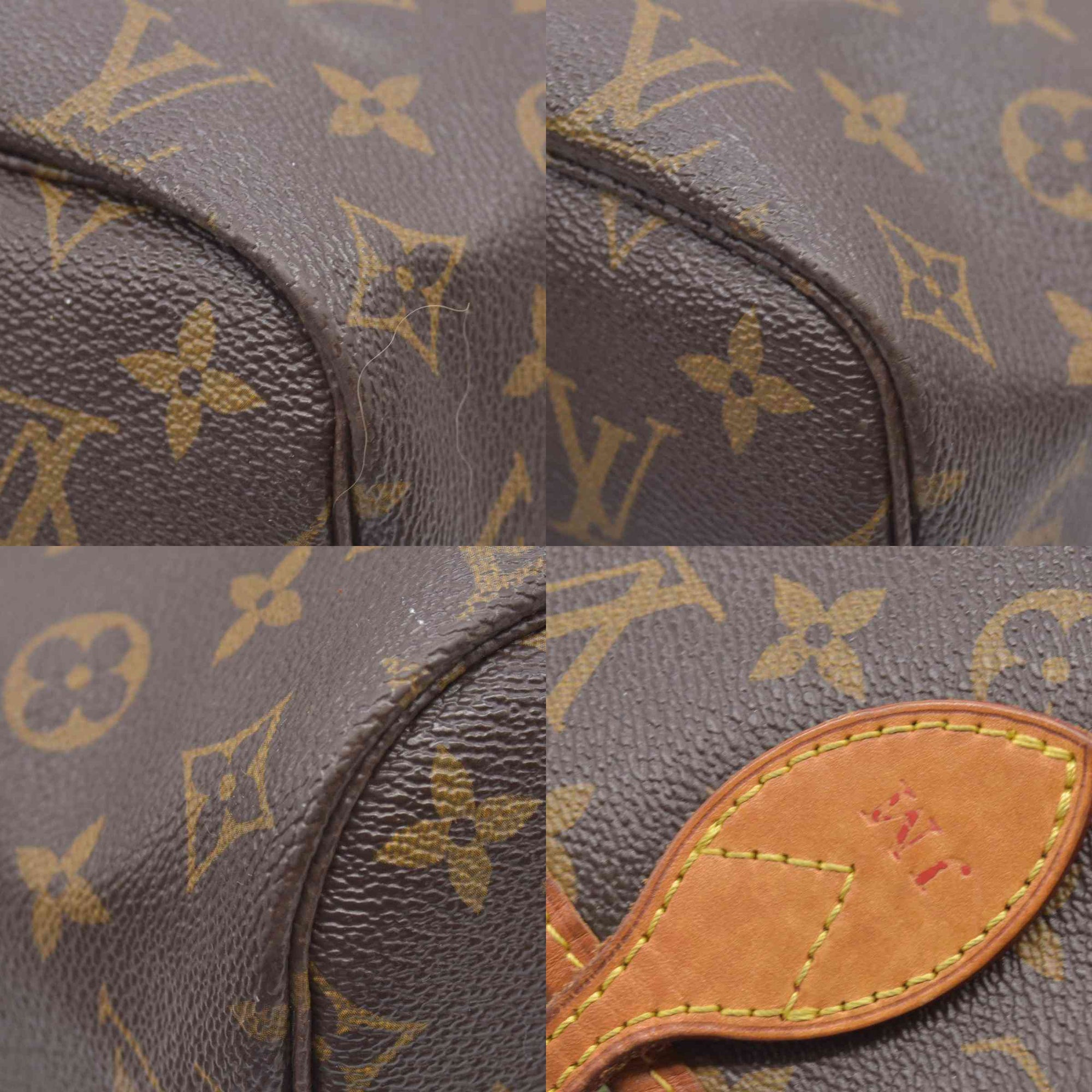 $2170 Louis Vuitton Monogram Neverfull MM Cherry AR1122