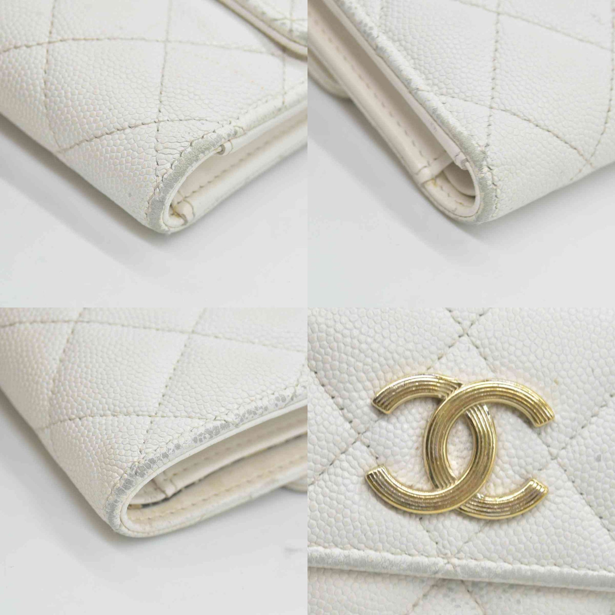 Chanel  Flap Trifold Interlocking CC Logo Wallet