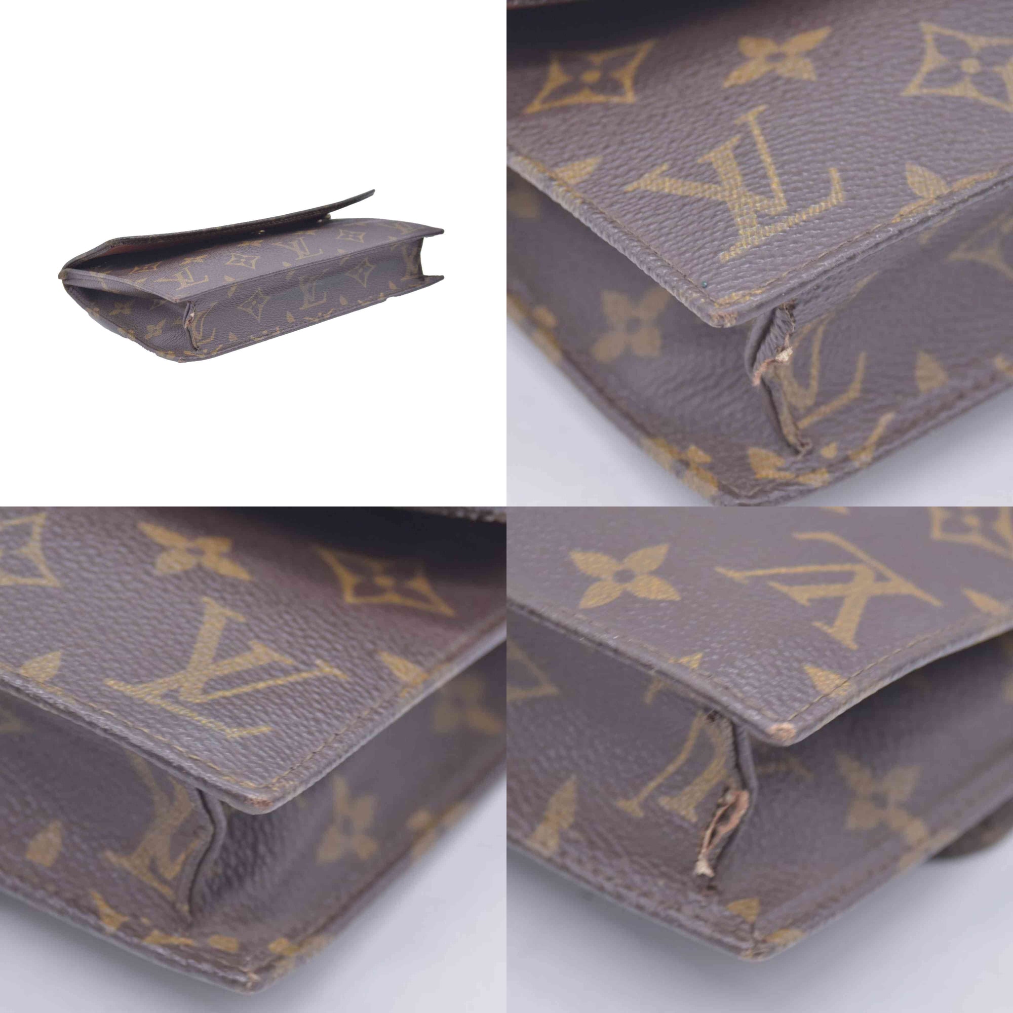 1990 LOUIS VUITTON Monogram Pochette Rabat 23 Clutch Bag AN0920