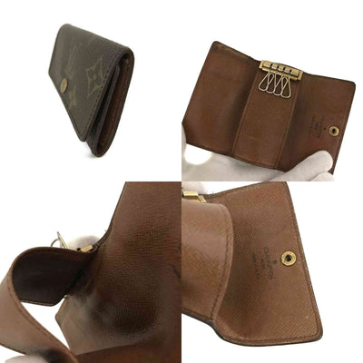 $345 Louis Vuitton Monogram Multicles 4 Ring Key Case Brown SD0916