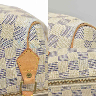 $1730 2009 Louis Vuitton Damier Azur Speedy 35 SD2059