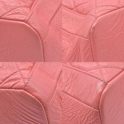 $4500 Chanel Pink CC Chain Drawstring Bucket Bag Leather