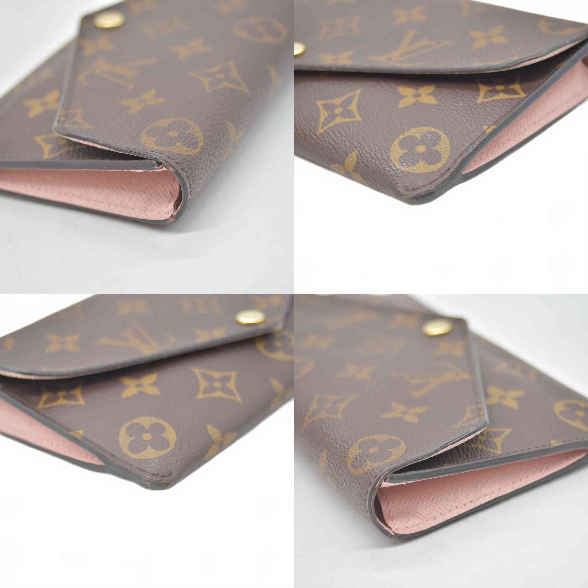 $720 2016 Louis Vuitton Monogram Monogram Jeanne Wallet Rose Ballerine with inserts CA3196