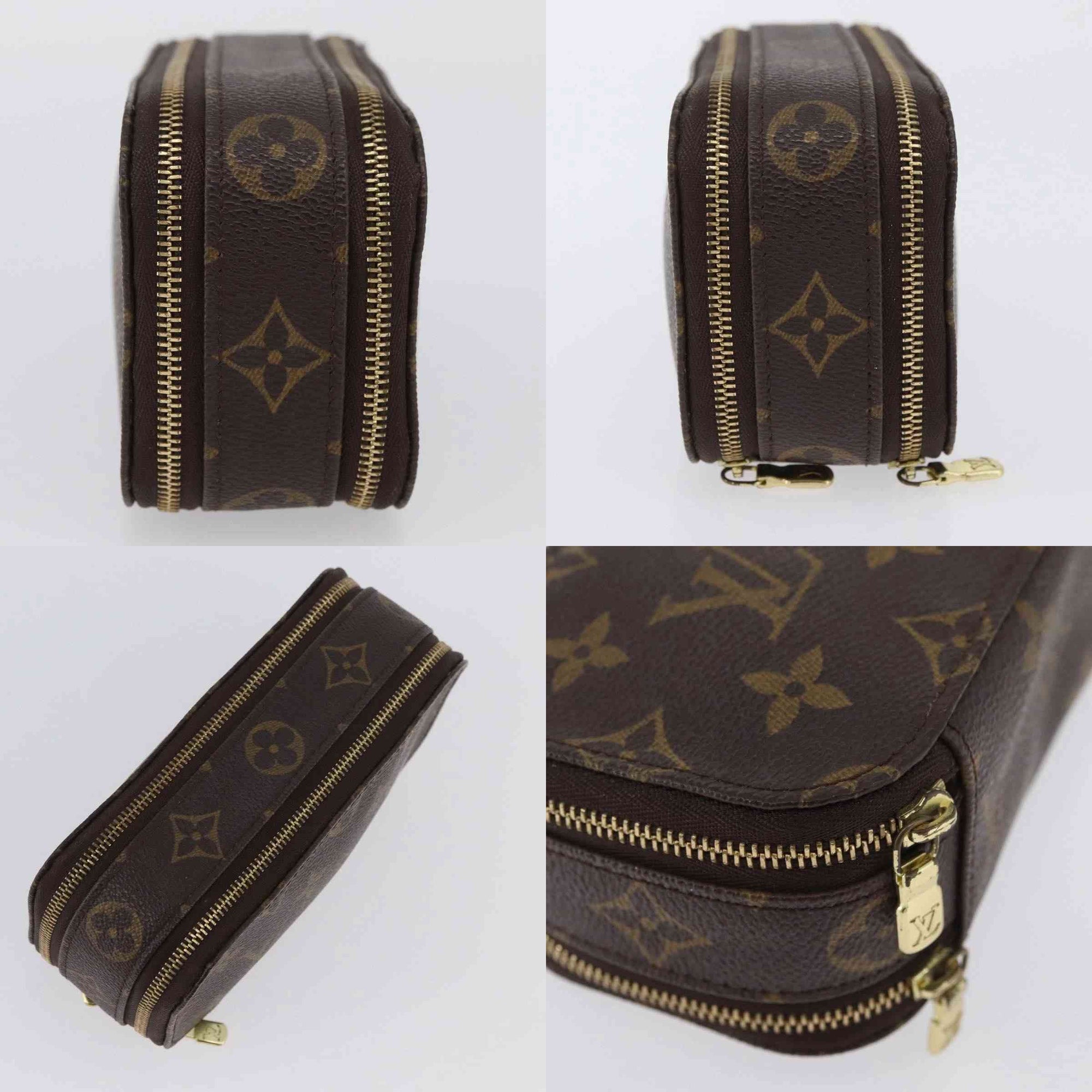 $750 2002 LOUIS VUITTON Monogram Trousse Blush PM VI0092
