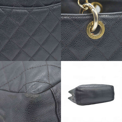 $2900 2010 Chanel Grand Shopping Tote (GST) Black Caviar