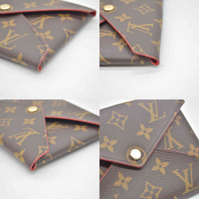 $745 2018 Louis Vuitton Monogram Medium Kirigami Pochette Insert Coquelicot SP1128