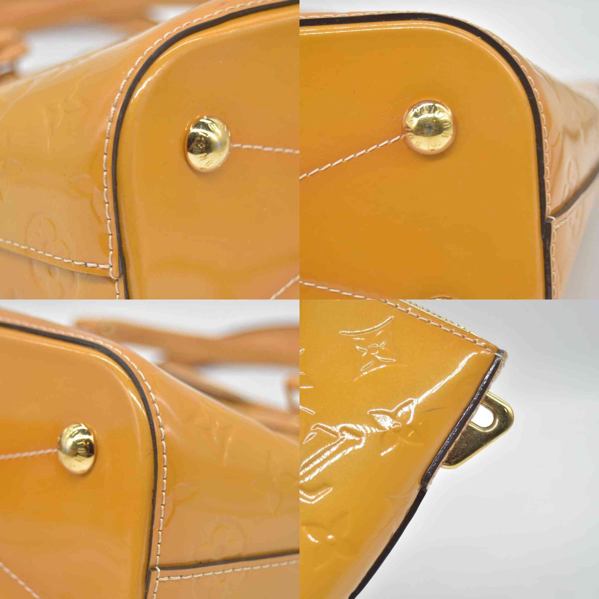 $1560 2014 LOUIS VUITTON Vernis Montebello PM Dune DR2194