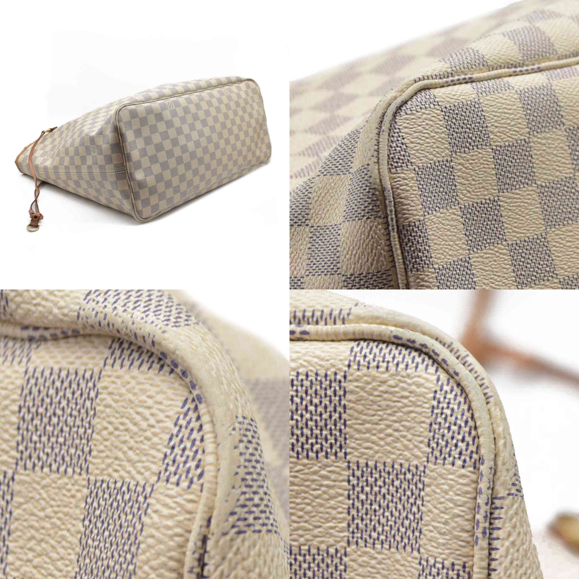 $2200 Louis Vuttion Damier Azur Neverfull GM SD4169 Rose Ballerine