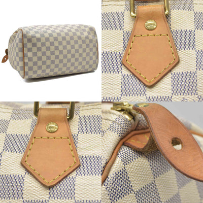 $1630 Louis Vuitton Damier Azur Speedy 30 DU4009