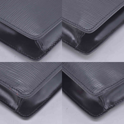$780 1990 LOUIS VUITTON Epi Art-Deco Pochette Clutch Bag Noir Black V.I. 1920 CONSIGNMENT 10021630