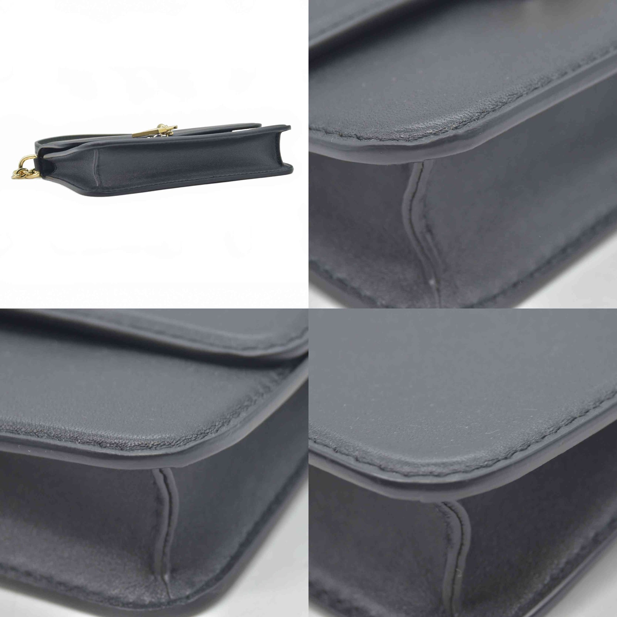 $2080 RFID Louis Vuitton Calfskin LV Bloom Wallet On Chain Black