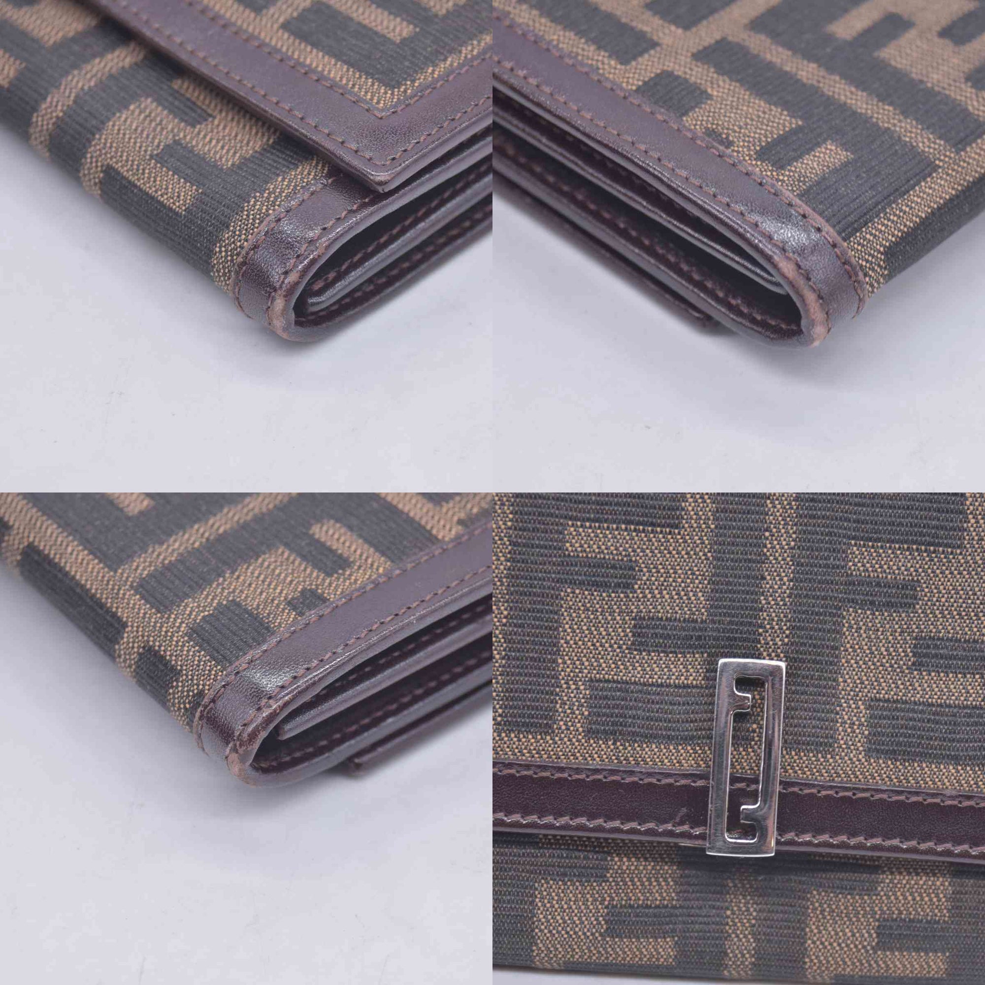 Fendi Fendi Tobacco Zucca Canvas Vintage Flap Wallet CONSIGNMENT