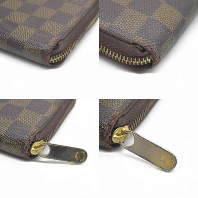 AUCTION $915 Louis Vuitton Damier Ebene Zippy Wallet
