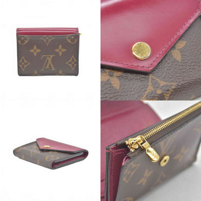 $535 2019 Louis Vuitton Monogram Zoe Wallet Fuchsia MI4189