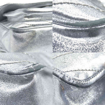 $2590 2019 Saint Laurent Leather Medium Metallic Niki Silver