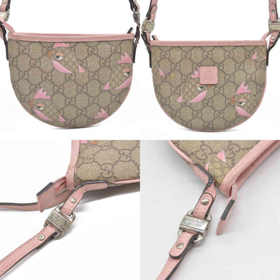$810 Gucci Children's Zoo Shoulder Bag Printed GG Coated Canvas