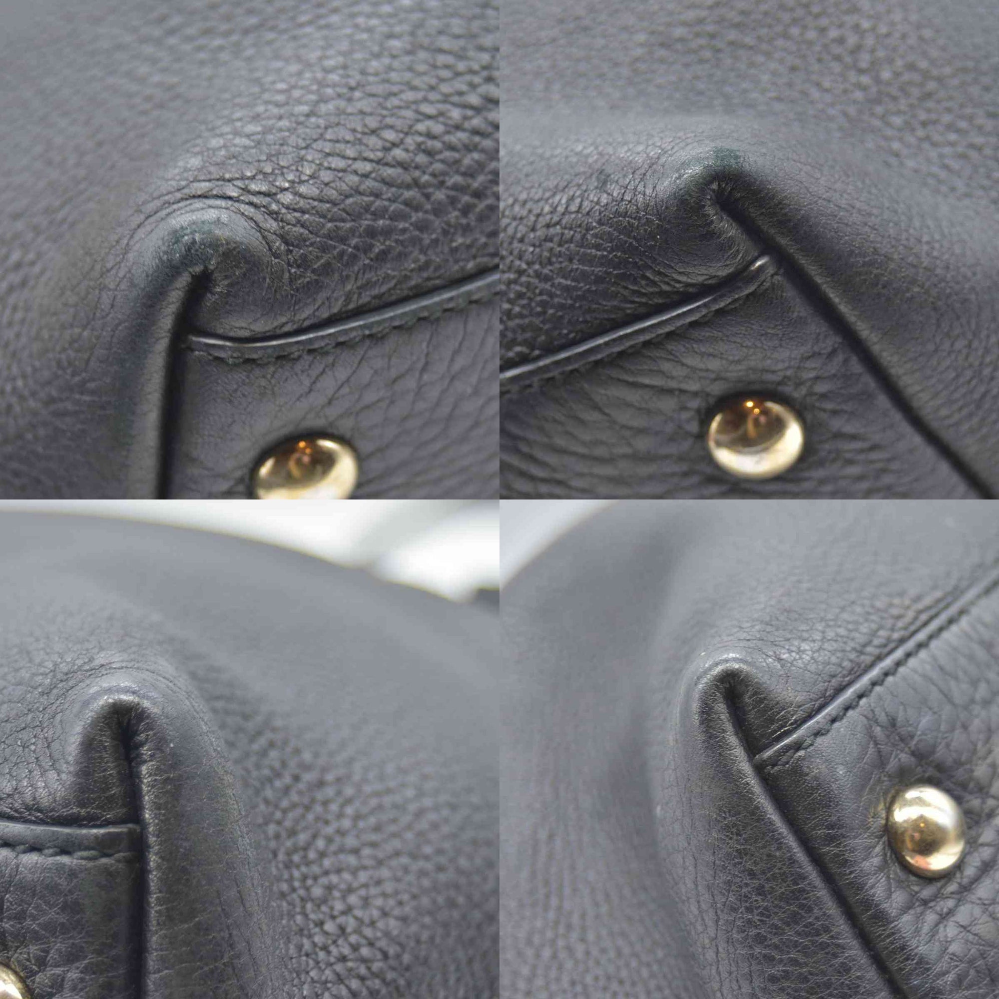 $2150 CONSIGNMENT GUCCI Cellarius Calfskin Small Soho Top Handle Satchel Black