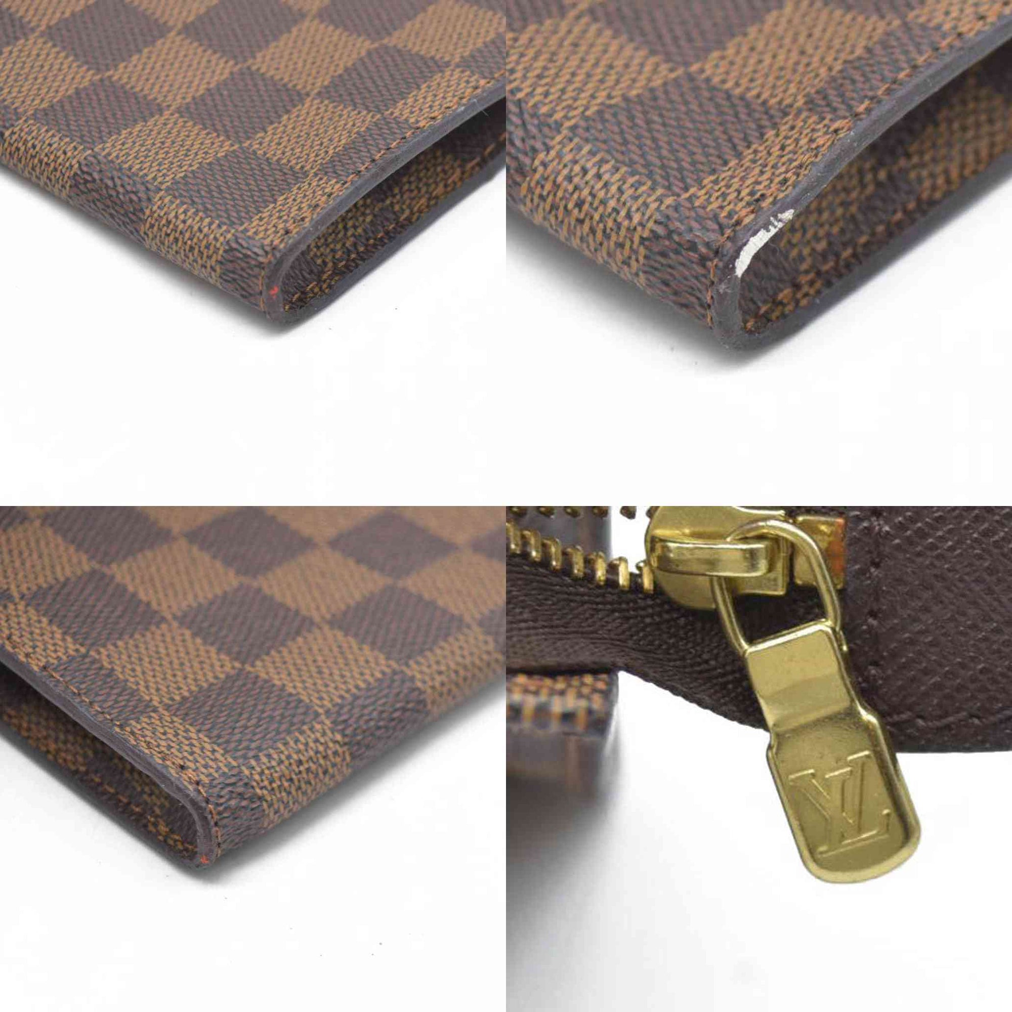 AUCTION $1290 Louis Vuitton Damier Ebene Accessories Pouch for Marais Toiletry Bag
